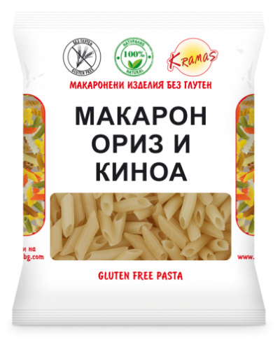 Macaroni from rice flour and quinoa